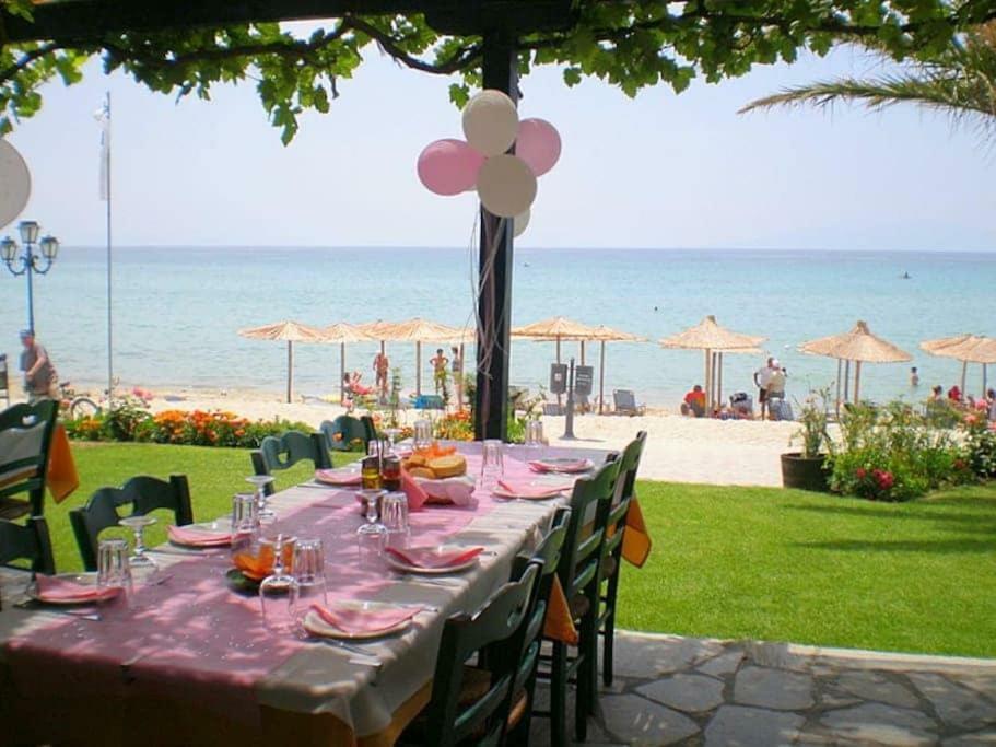 Seaside Beach House Siviri Bagian luar foto